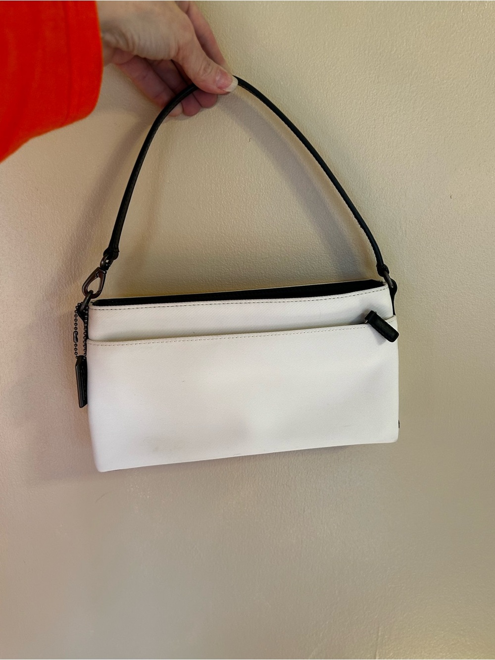 Vintage Coach 7407 Mercer Demi Ivory Twill Wristlet